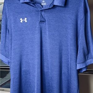Under Armour Men’s Loose Fit Performance Polo XL Royal Blue Heather